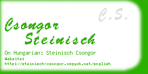csongor steinisch business card